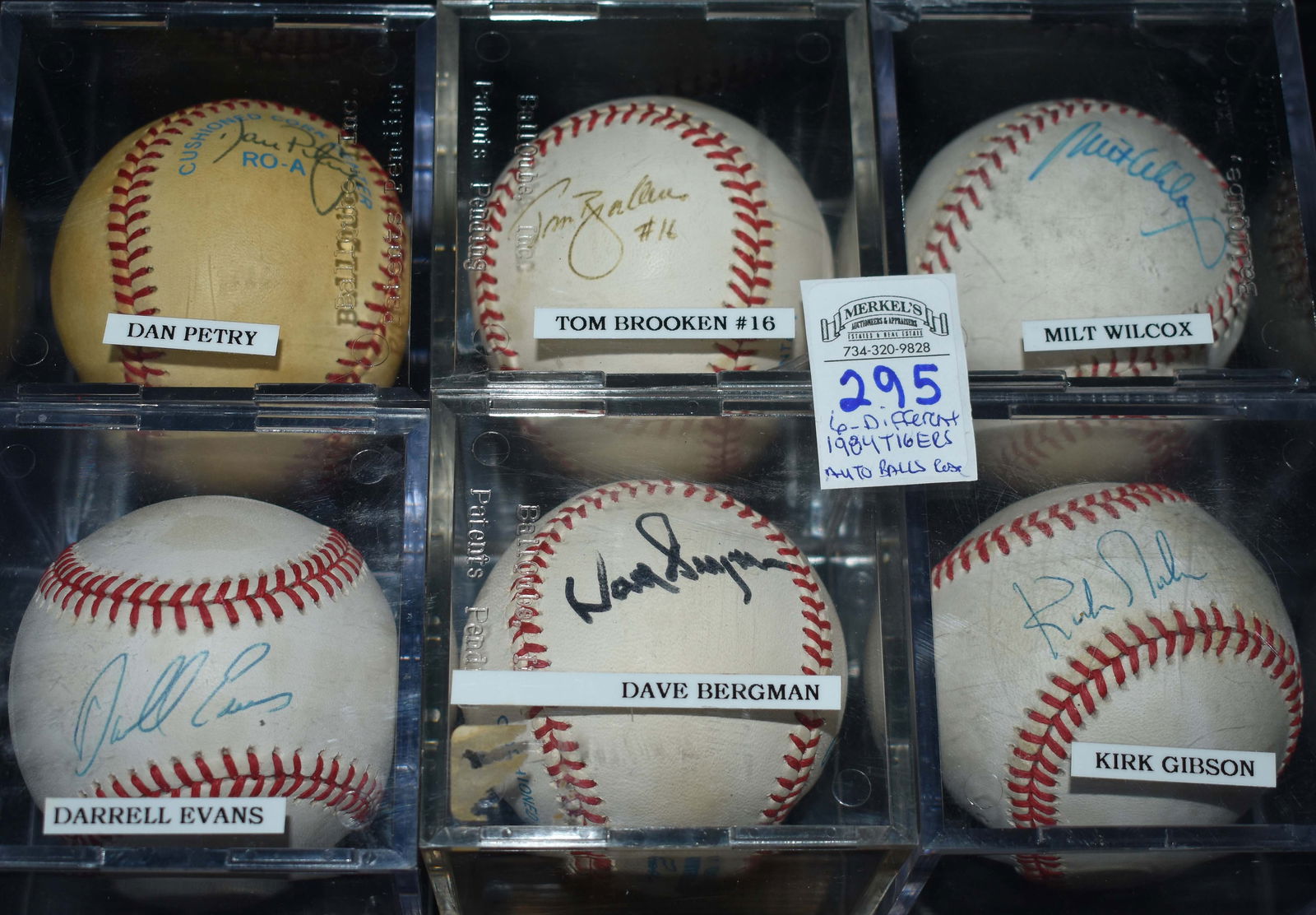 Lot of 6 Different 1984 World Champion Single Signed Detroit Tigers Baseballs (1 of 2)