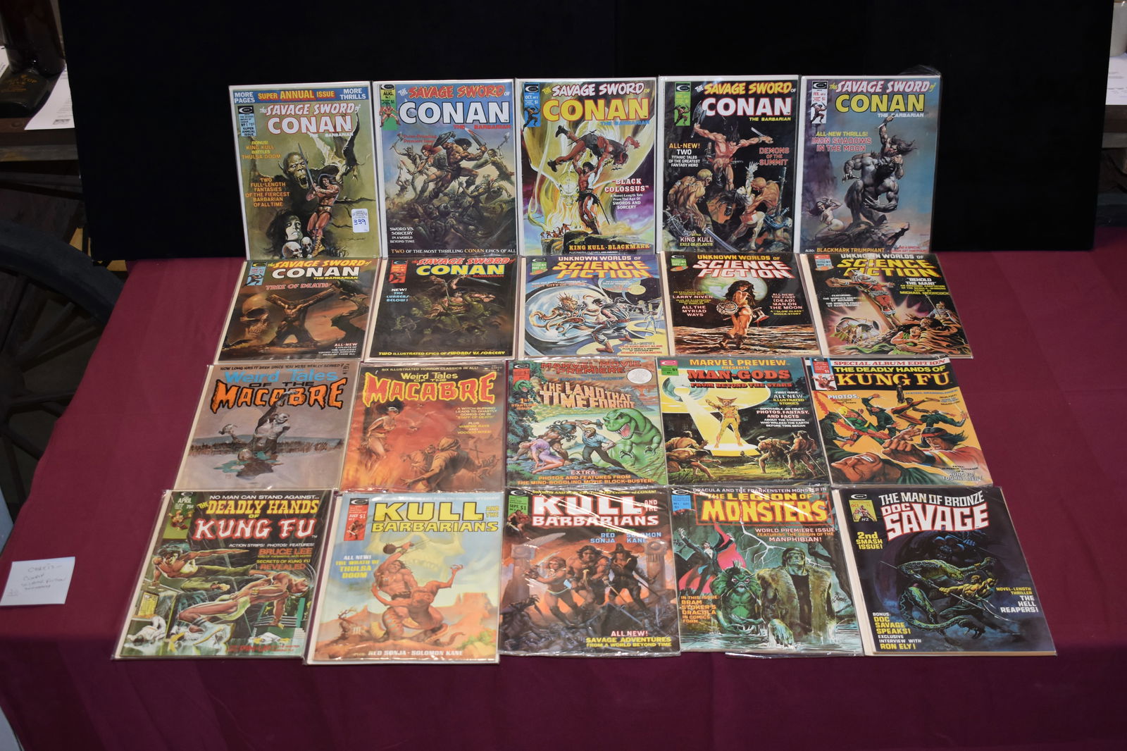 Lot of 20 Vintage - Curtis Comics Featuring - Conan, Science Fiction and Other Comic Books (1 of 3)
