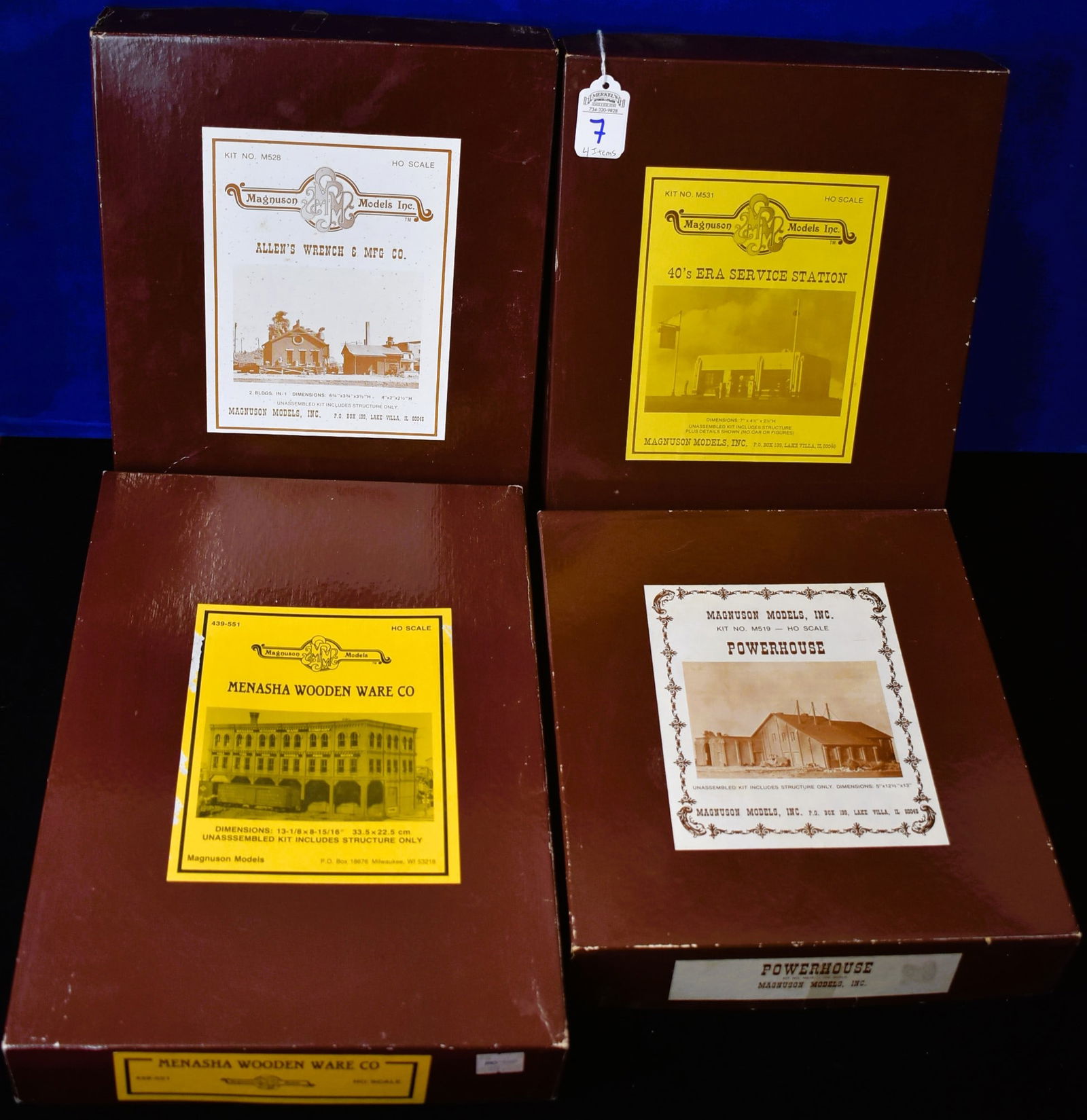 Magnuson Models, Inc., HO Scale - 4 Pieces in Factory Boxes (1 of 2)