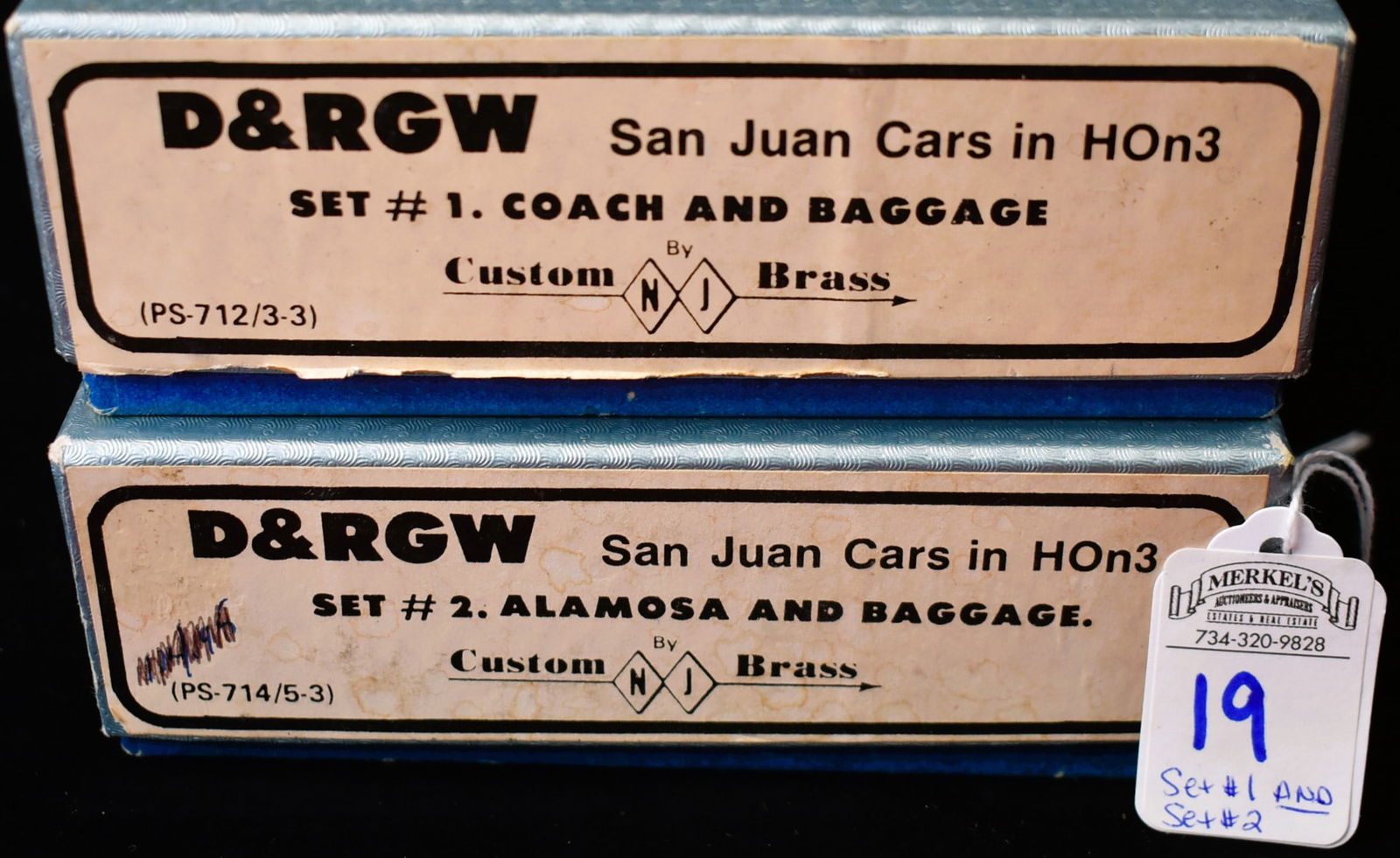 Custom N.J. Brass Models - San Juan Cars in HOn3 - Coach and Baggage - 2 pieces (1 of 5)
