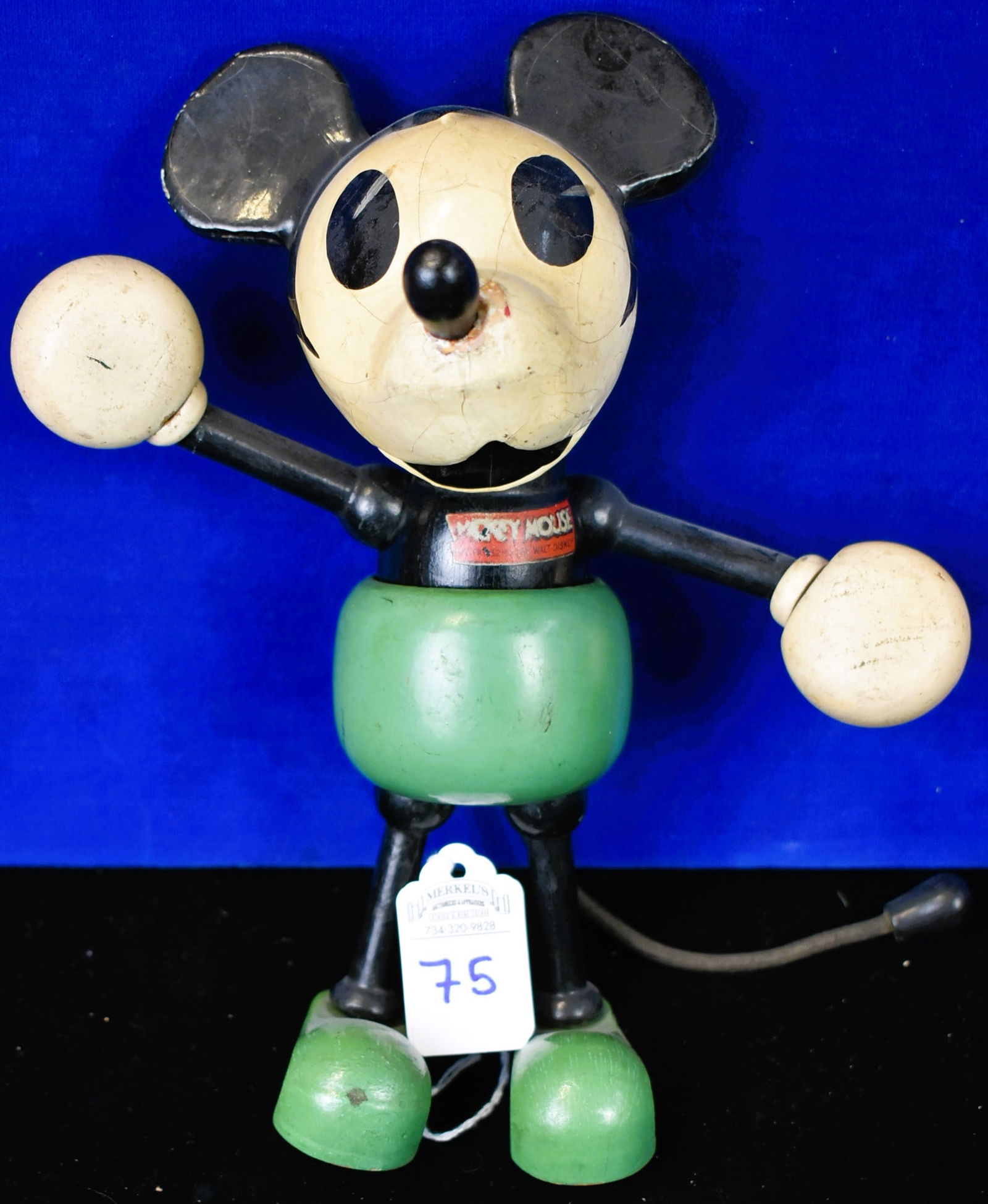 Mickey Mouse Large Fun-e-Flex - 1930's - With Green Pants (1 of 10)