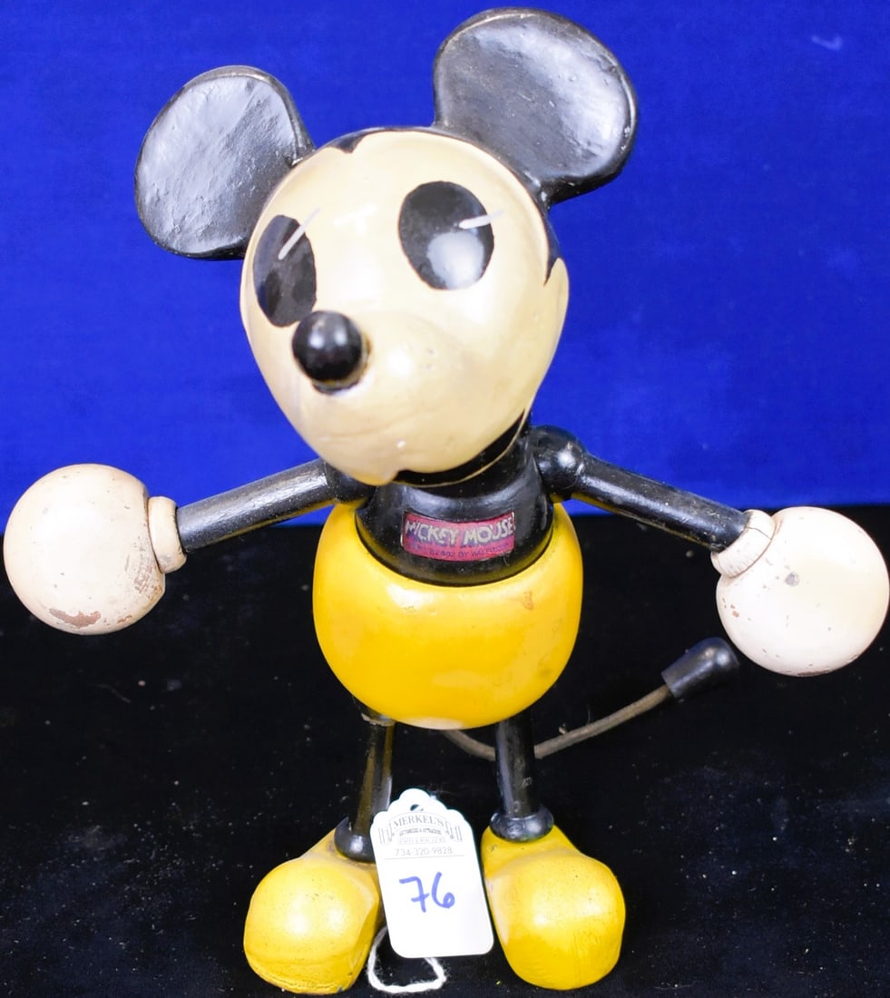 Mickey Mouse Large Fun-e-Flex - 1930's - With Yellow Pants (1 of 8)