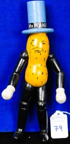 Mr. Peanut Character Wooden Doll - Possibly made by Schoenhut - For Planters Peanuts