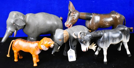 A Lot of 5 Schoenhut - Various Circus Animals