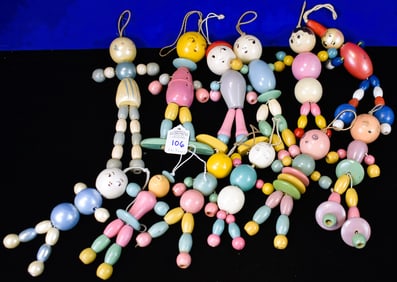 Lot of 12 - Wooden Crib Toys