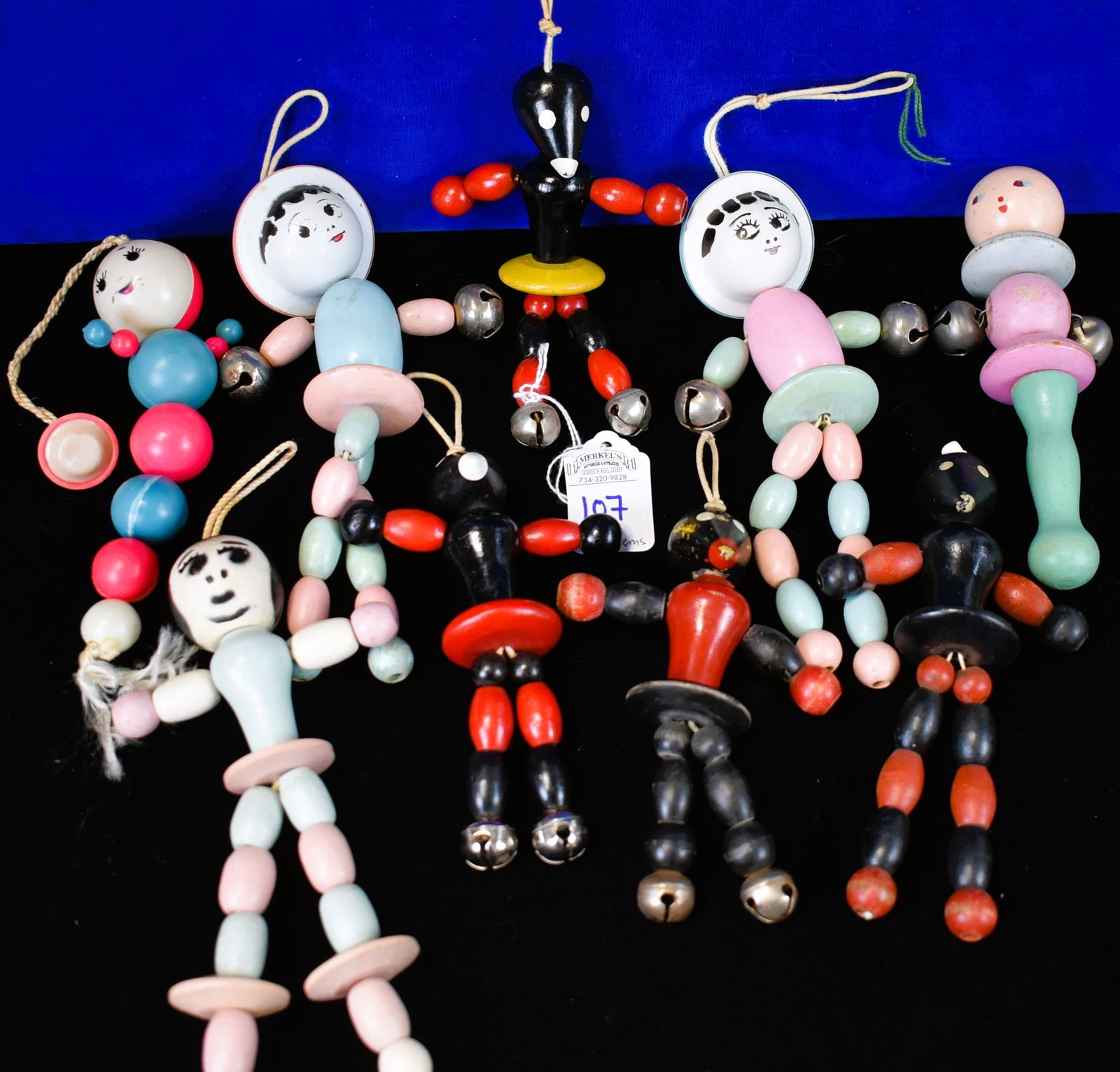 Lot of 9 - Wooden and Plastic Crib Toys (1 of 3)