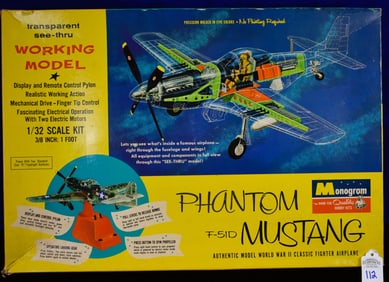 Monogram Quality Hobby Kit - Phantom F-51D Mustang Plane Model - 1961