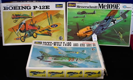 Lot of 3 Hasegawa Models - 1/32 Scale - Airplane Models