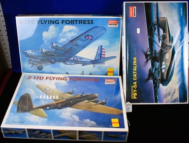 Lot of 3 Academy Minicraft 1/72 Scale Model Airplanes