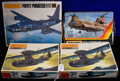 Lot of 4 Matchbox 1/72 Scale Model Airplanes