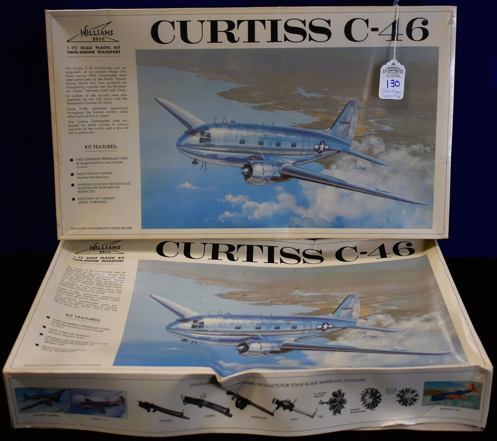 Lot of 2 Williams Bros. Model Airplane Kits (1 of 3)