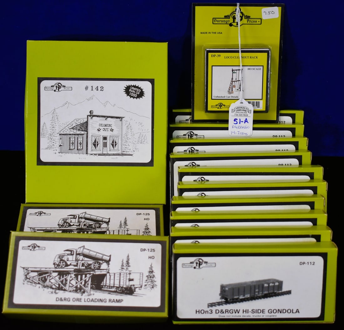 Lot of 14 - Durango Press Models - 4 HO Scale and 10 HOn3 Scale - Railroad Related. (1 of 9)