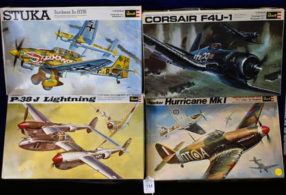 Lot of 4 Revell - Model Airplanes - 1/32 Scale
