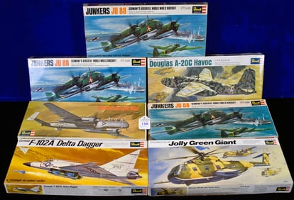 Lot of 7 Revell - Model Airplanes - 1/72 Scale