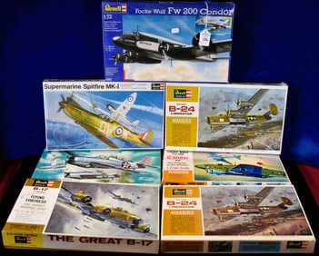 Lot of 7 Revell - Model Airplanes - Various Scales