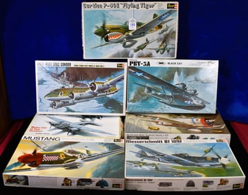Lot of 7 Revell - Model Airplanes - Various Scales