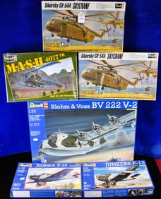 Lot of 6 Revell Model Airplanes - Various Scale