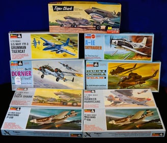 Lot of 9 Monogram Quality Hobby Kits, Model Airplanes - Various Scale