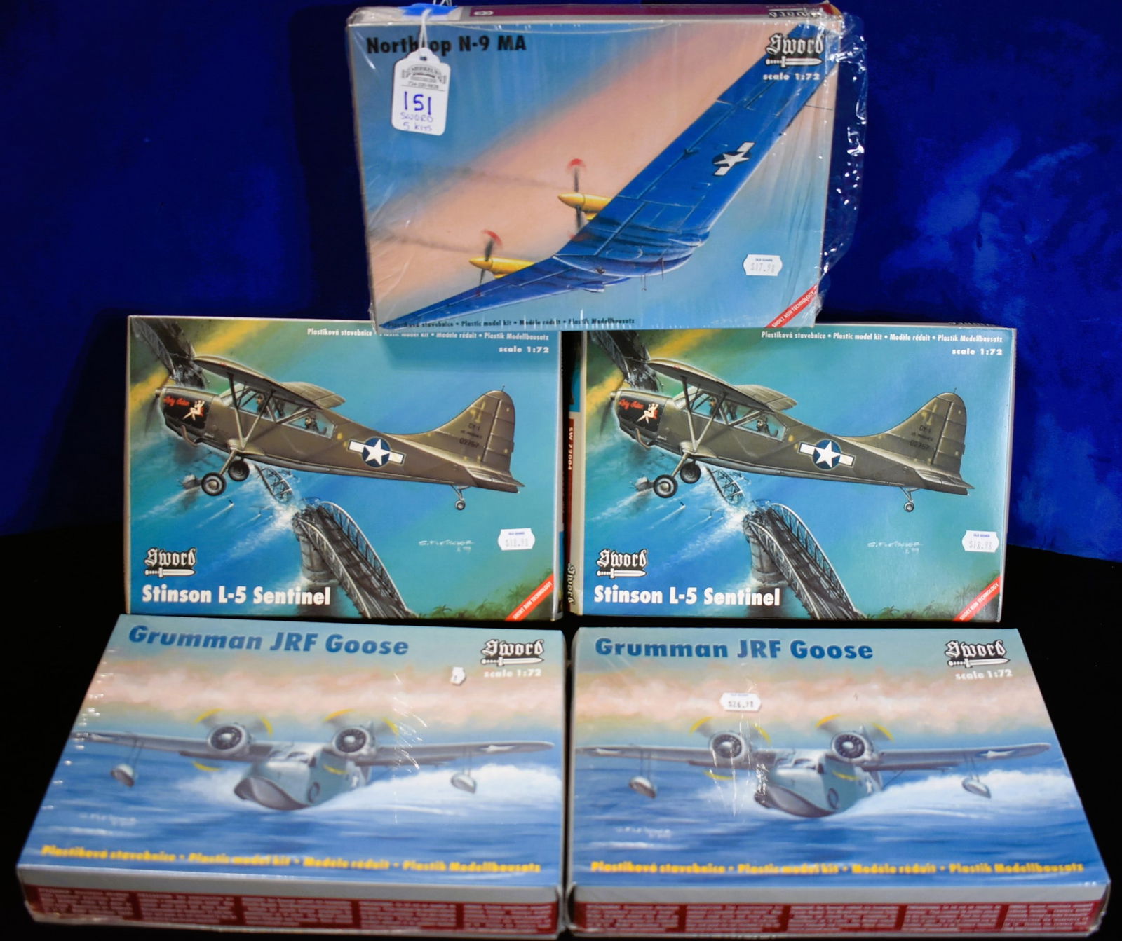 Lot of 5 - Sword Model Airplanes - 1/72 Scale (1 of 4)