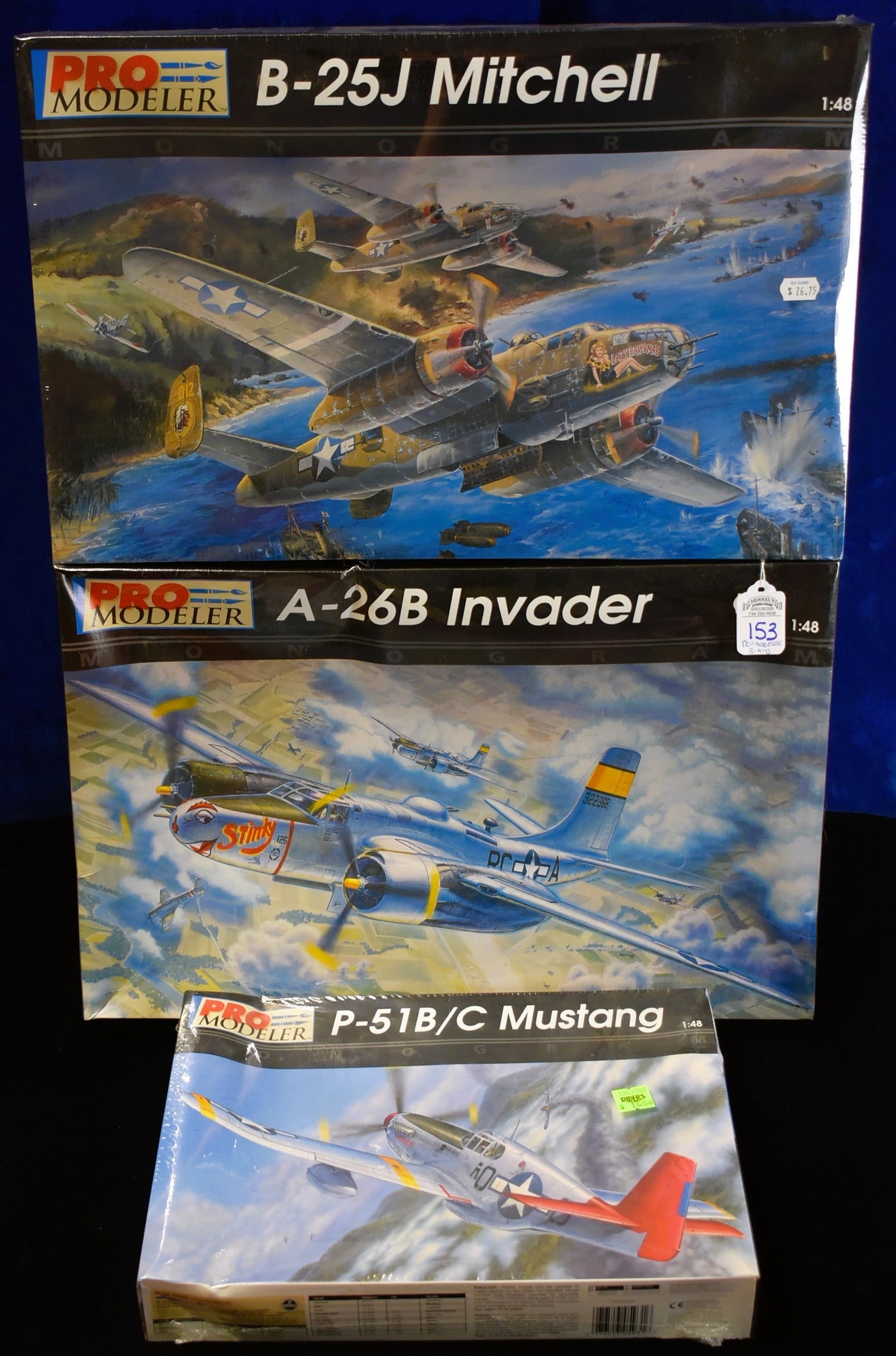 Lot of 3 - Pro Modeler Model Airplanes - 1/48 Scale (1 of 4)