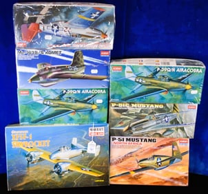 Lot of 6 - Tamiya Model Airplanes - Various Scale
