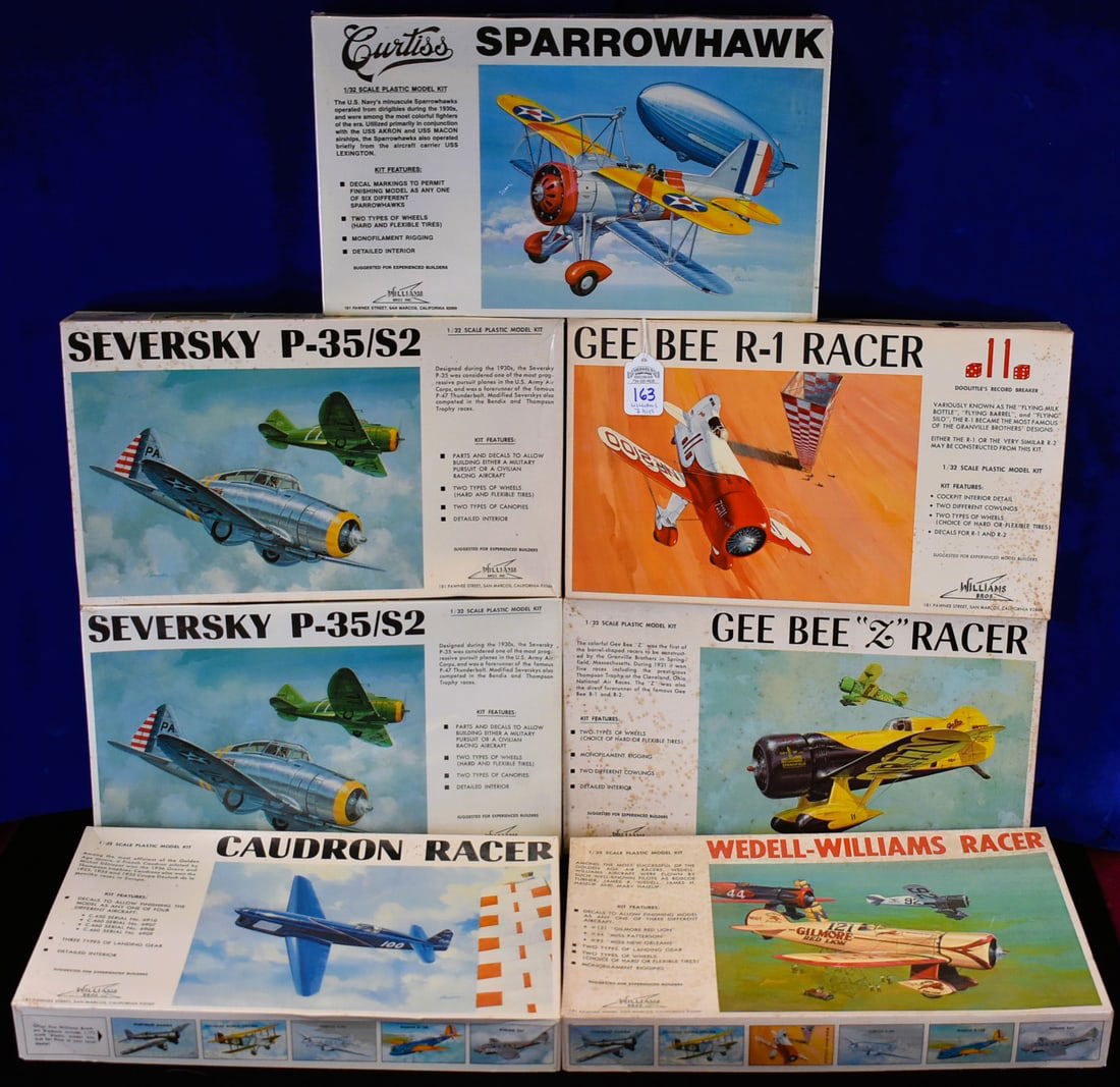 Lot of 7 Williams Bros 1/32 Airplane Model Kits (1 of 4)