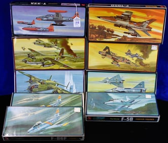 Lot of 9 AMT Model Airplanes  - 1/72 Scale