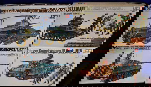Lot of 4 Tamiya Combat Related Model Kits  - 1/35 Scale