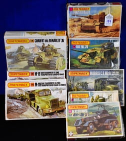 Lot of 8 Matchbox Combat Related Model Kits  - 1/76 Scale