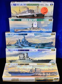 Lot of 5 Fujimi Model Ship Kits  -  All Water Line Series - 1/700 Scale