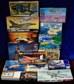 Lot of 15 Various Airplane Model Kits - Various Scale