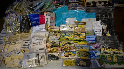 Large Lot of Approximately 100 Various Airplane Model Kits