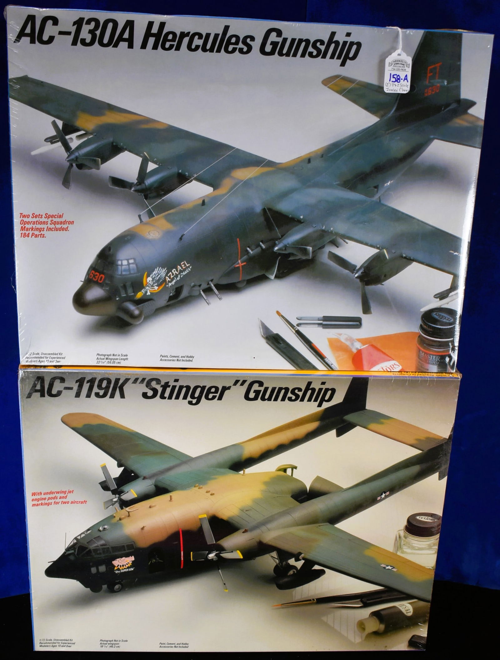 Lot of 2 Italeri - Testors - Airplane Model Kits -  1/72 Scale (1 of 2)