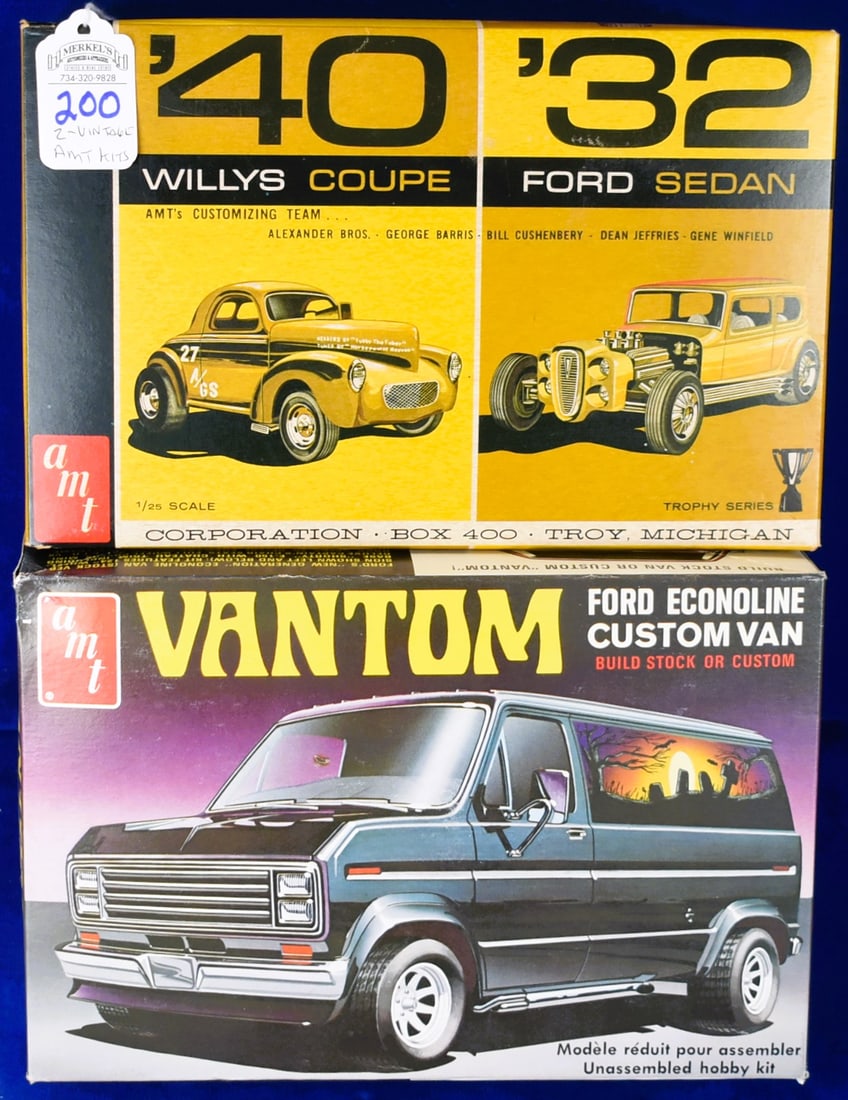 Lot of 2 Vintage AMT Model Car Kits - 1/25 Scale (1 of 5)