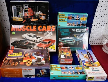Lot of 8 Mixed Model Kits - Various Manufacturers and Various Scales