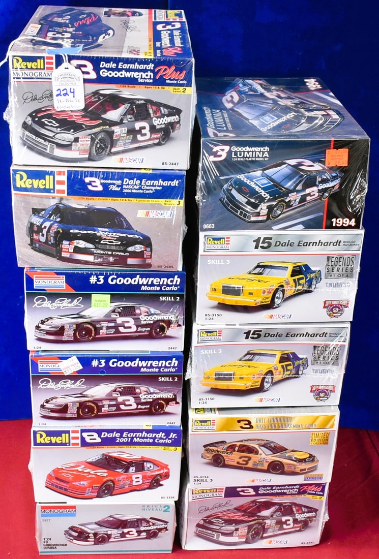 Lot of 11 Revell Monogram - Dale Earnhardt Nascar Model Kits. (1 of 2)