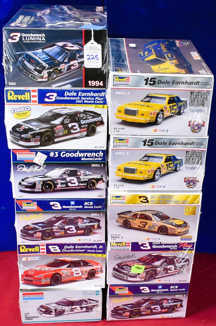 Lot of 11 Revell Monogram - Dale Earnhardt Nascar Model Kits. (1 of 2)