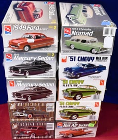 Lot of 10 AMT Model Car Kits.