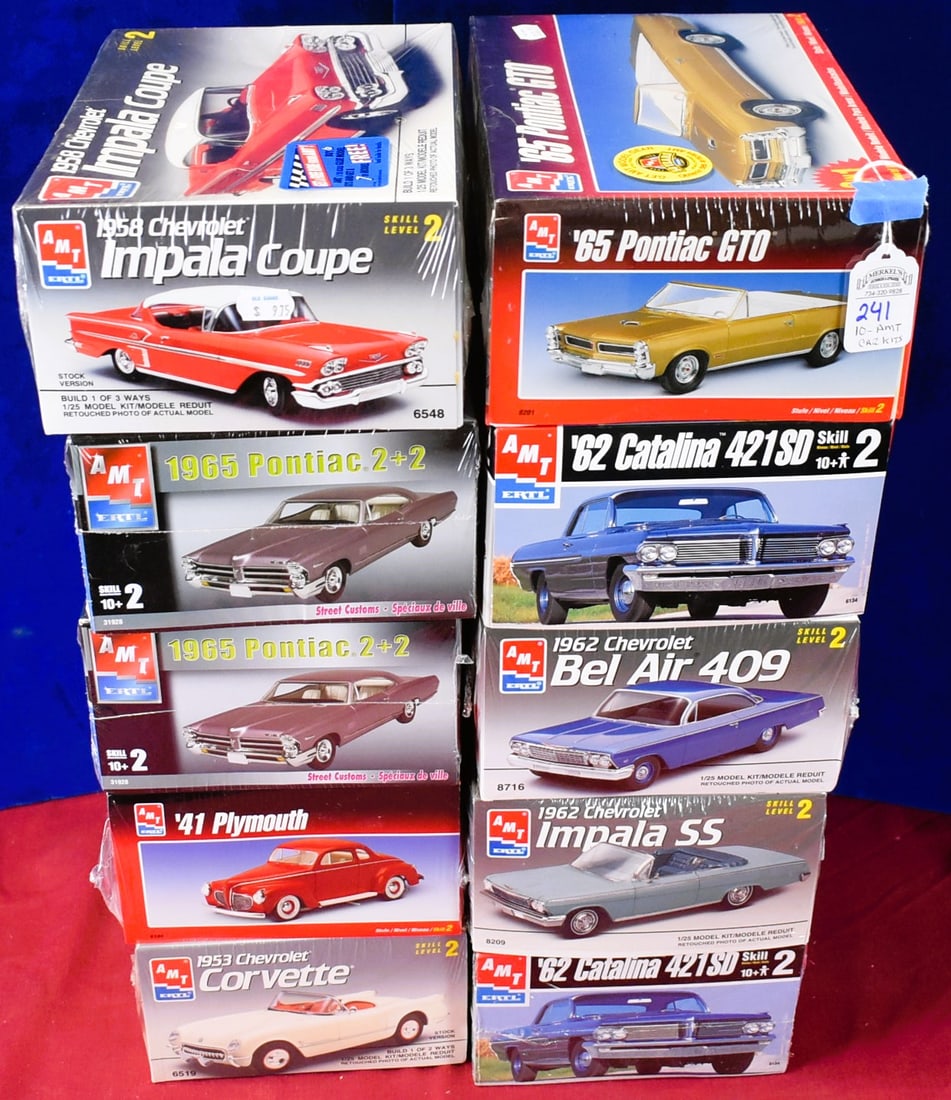 Lot of 10 AMT Model Car Kits (1 of 2)