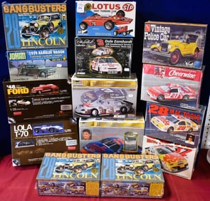 Lot of 14 Model Car Kits - Various Manufacturers