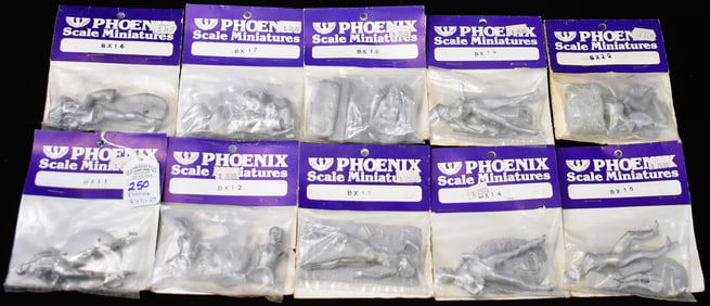 Lot of 10  Rare Adult Phoenix Scale Miniatures Series - "The Phoenix Phollies"