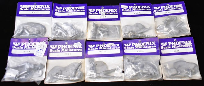 Lot of 10  Rare Adult Phoenix Scale Miniatures Series - "The Phoenix Phollies"