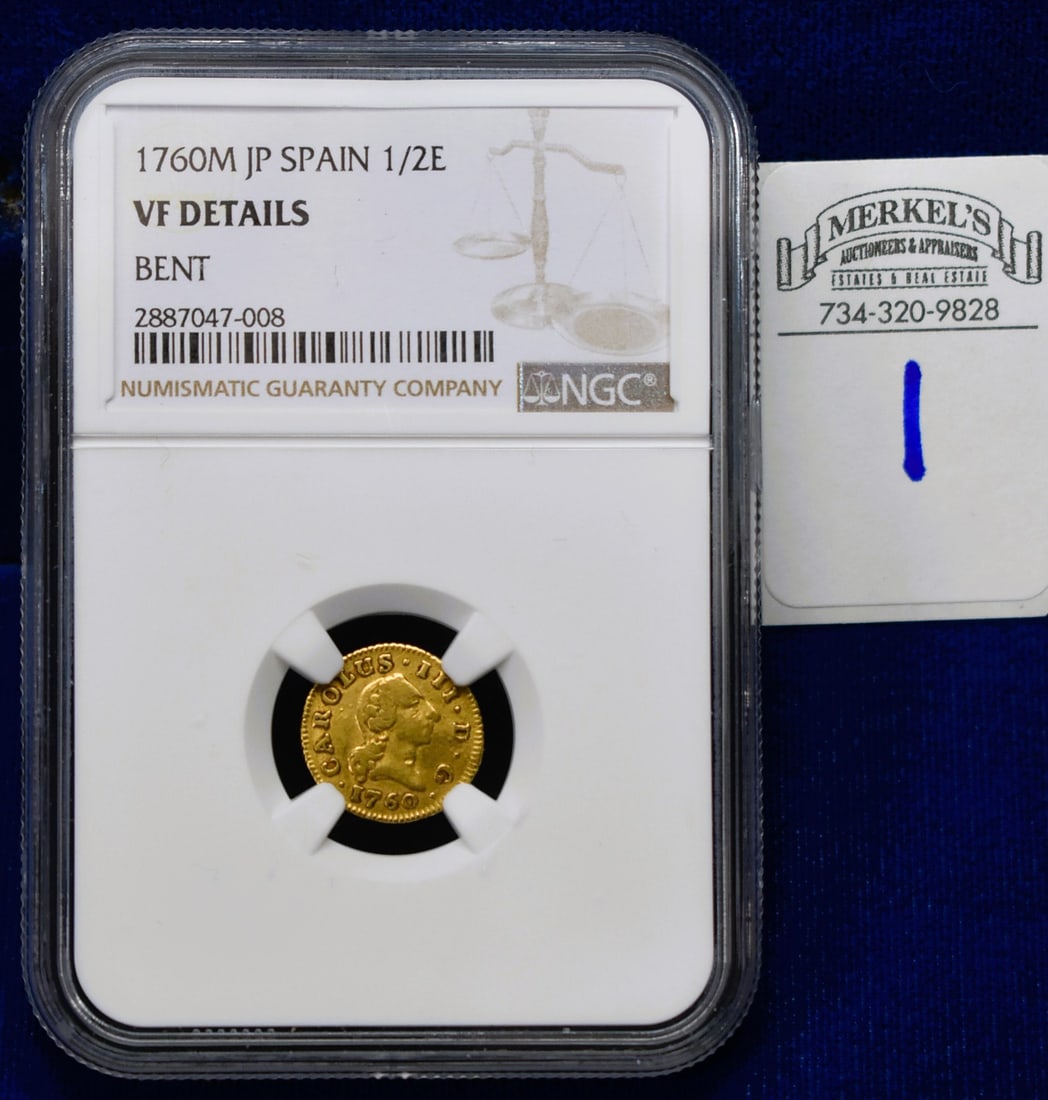 1760M JP SPAIN 1/2E - NGC VF DETAILS - Gold Coin