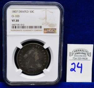 1807 Draped 50C O-103 - NGC VF 20 - US Coin