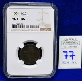 1804 1/2C - NGC VG 10 BN - Copper Coin