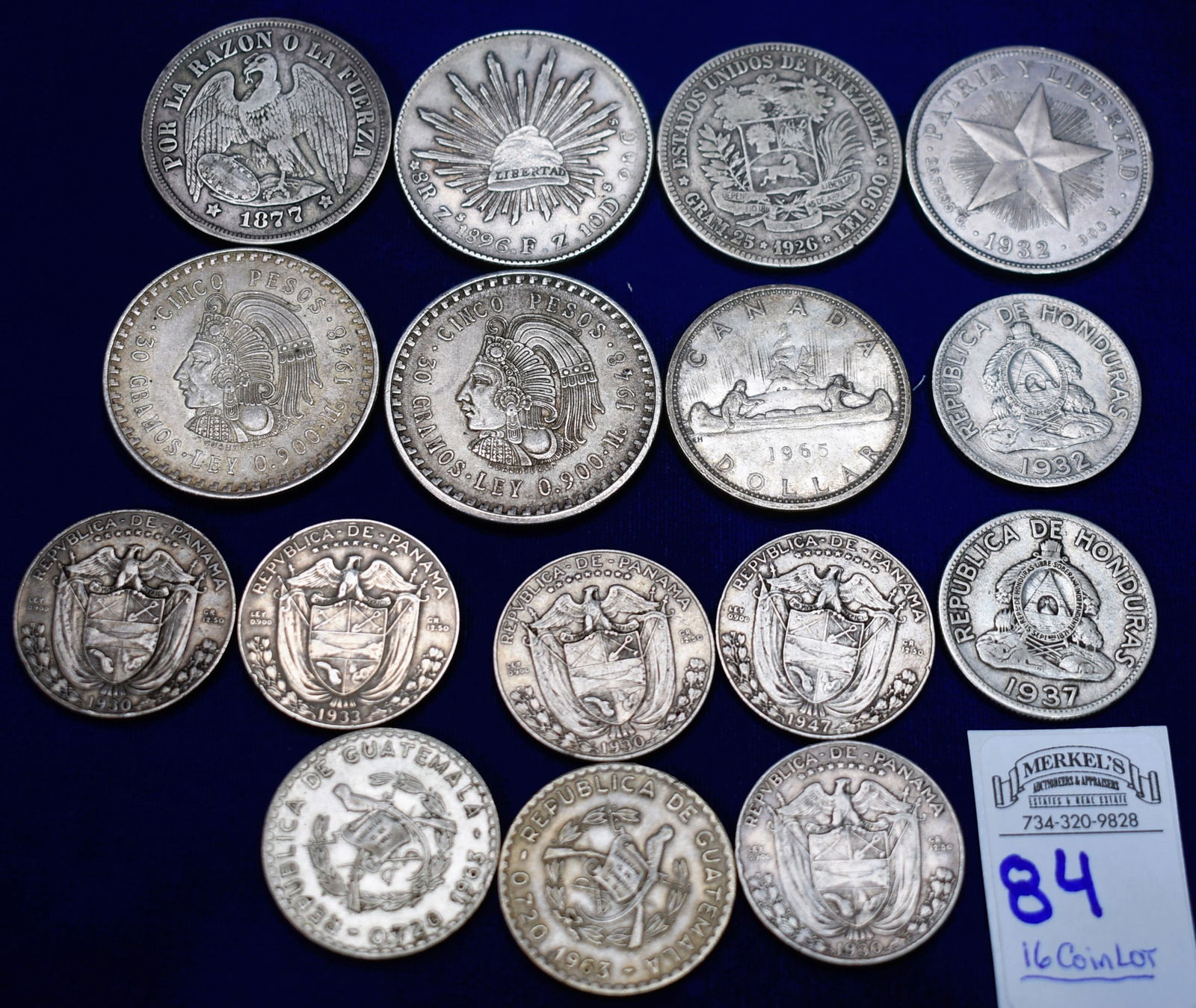 Lot of 16 Mixed Foreign Silver Coins (1 of 3)