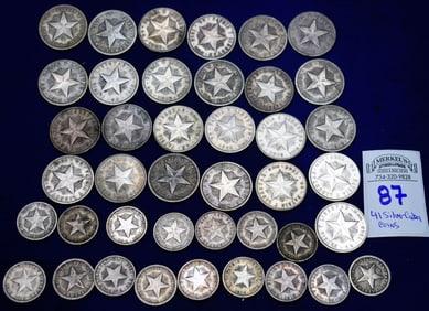 Lot of 41 Cuban Silver Coins