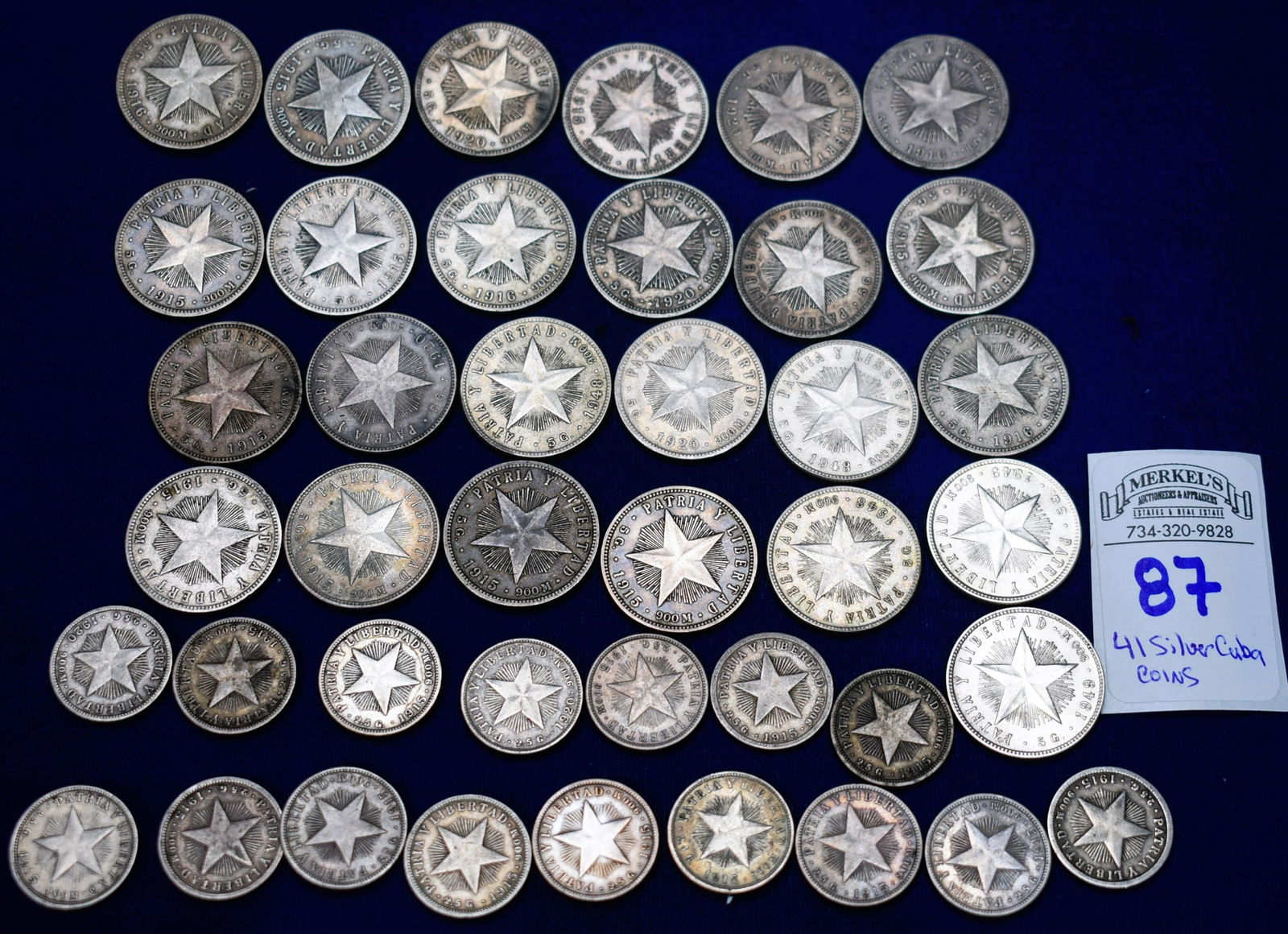 Lot of 41 Cuban Silver Coins (1 of 3)