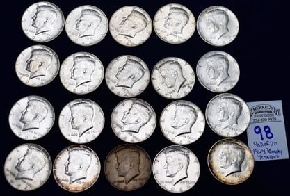 Roll of 20 1964 Kennedy 1/2 Dollars