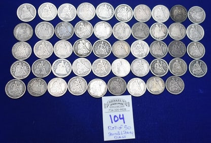 49 Seated Liberty Dimes US Silver